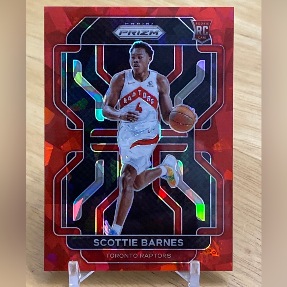Scottie Barnes 2021-22 Prizm Red Ice Parallel RC #320